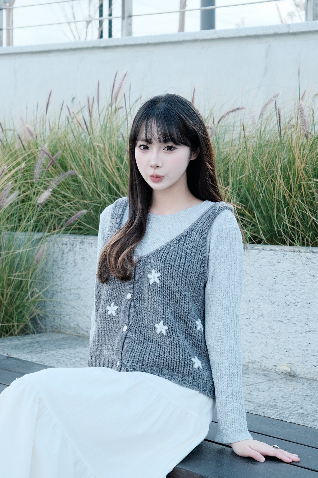 Round Neck Knit Base Layer Top