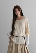 Casual Hollow Knit Top