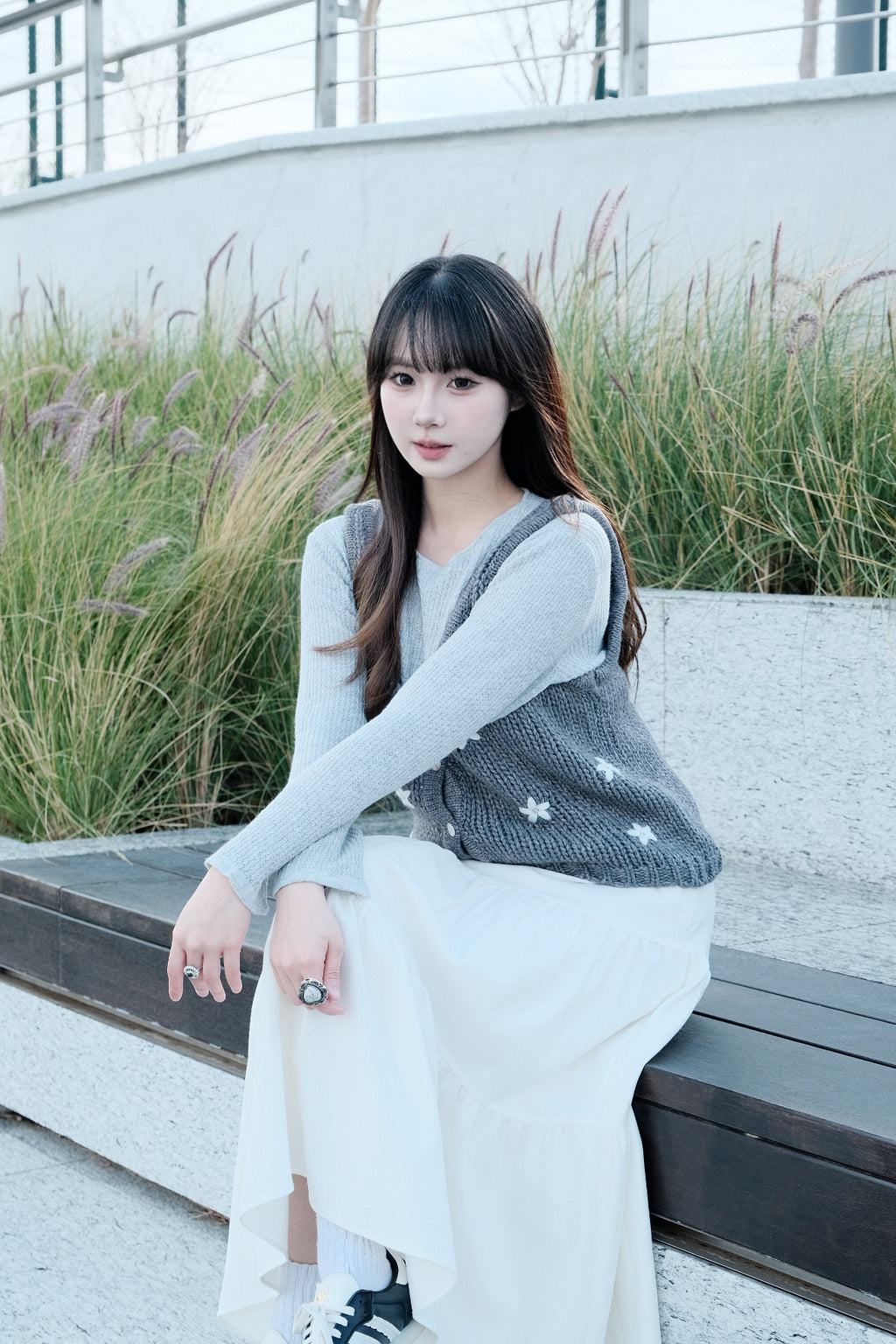 Floral Knit Vest