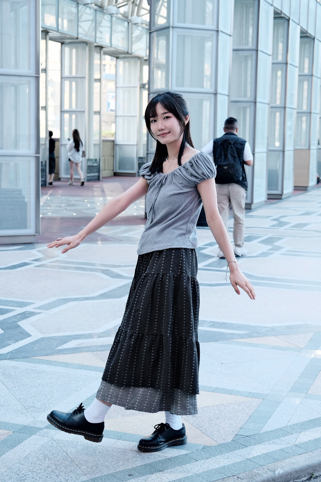 Two-Tier Floral Layered Skirt