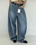 Stripe Ballon Denim Jeans