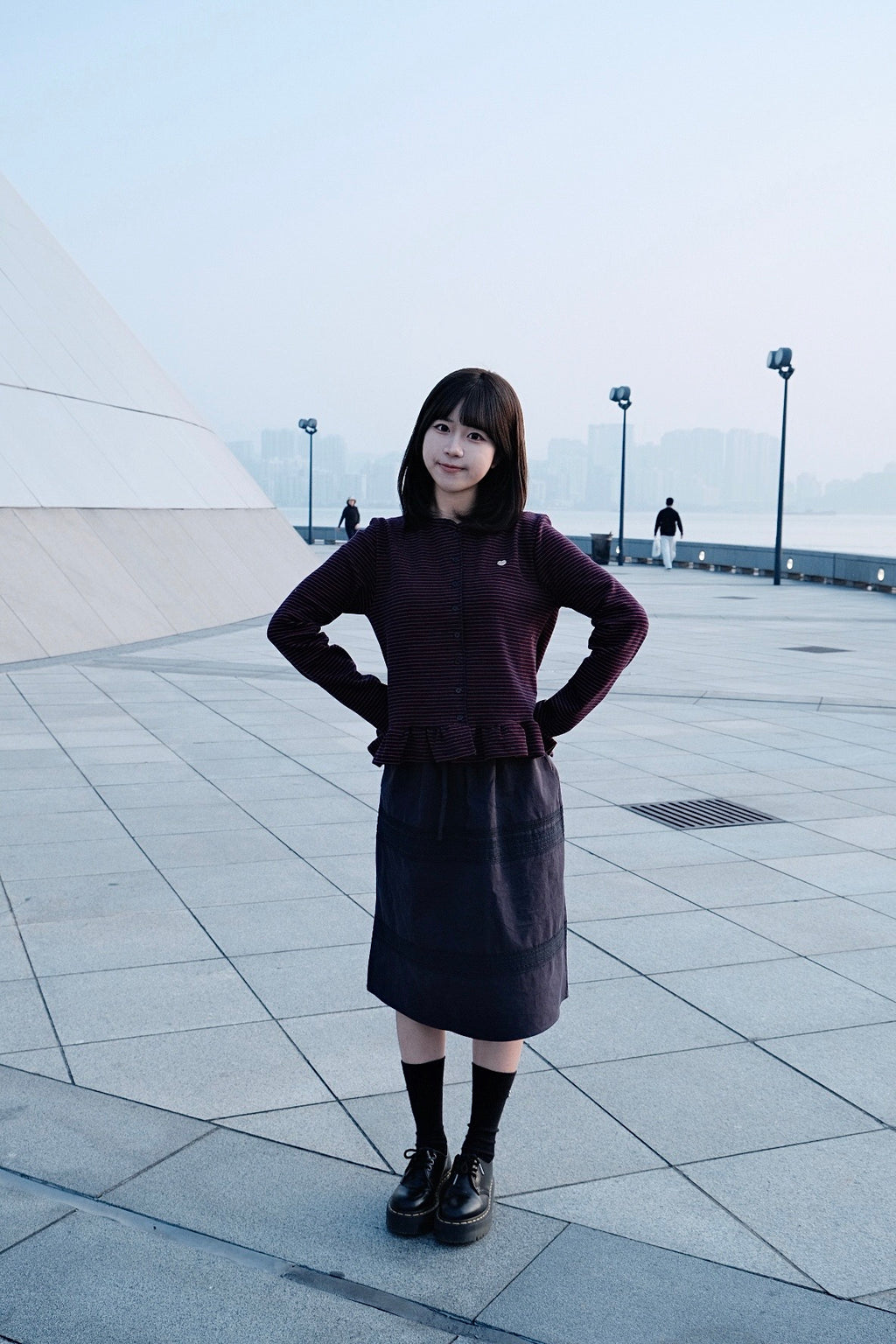 Textured A-line Skirt