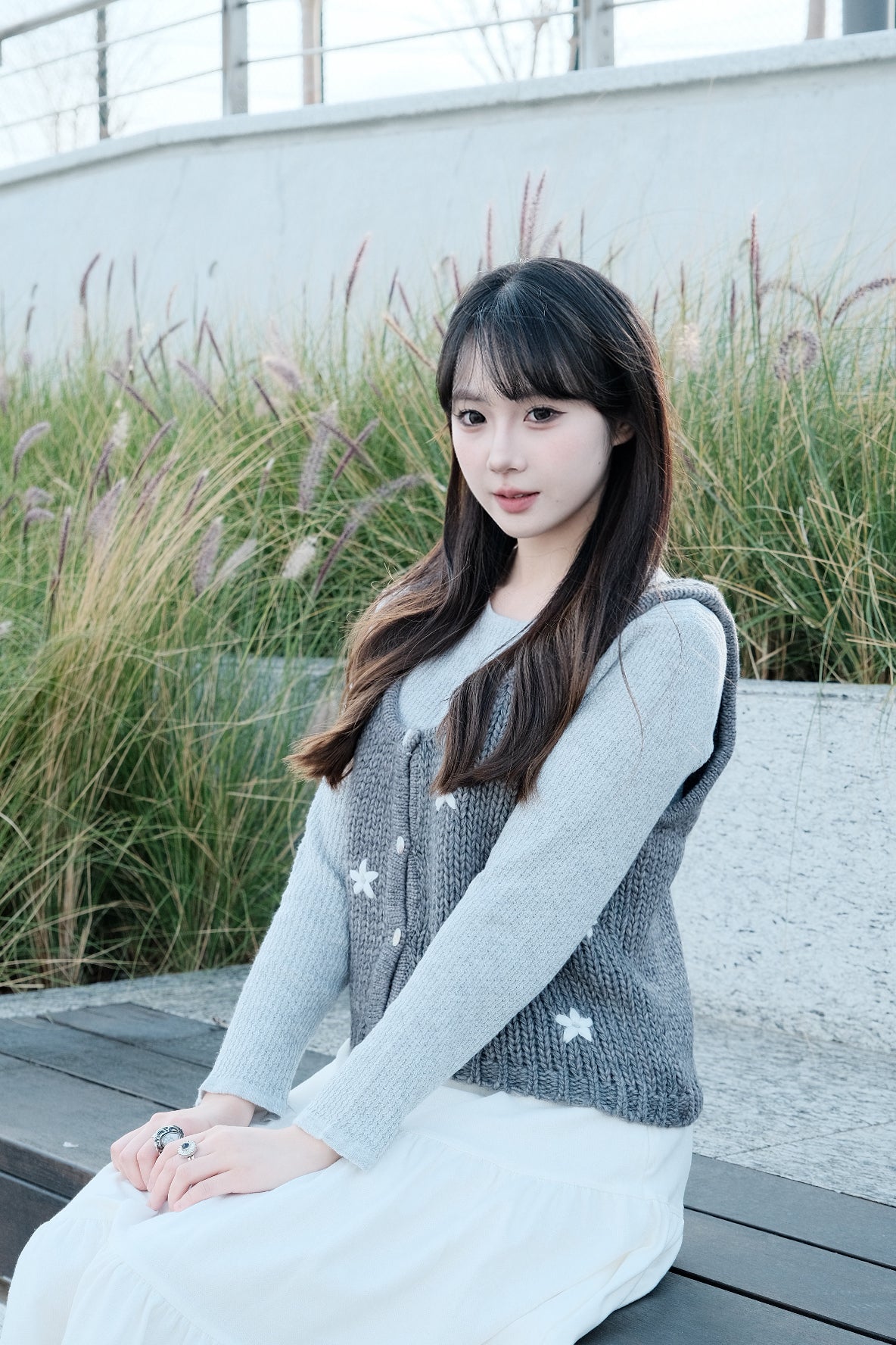 Floral Knit Vest