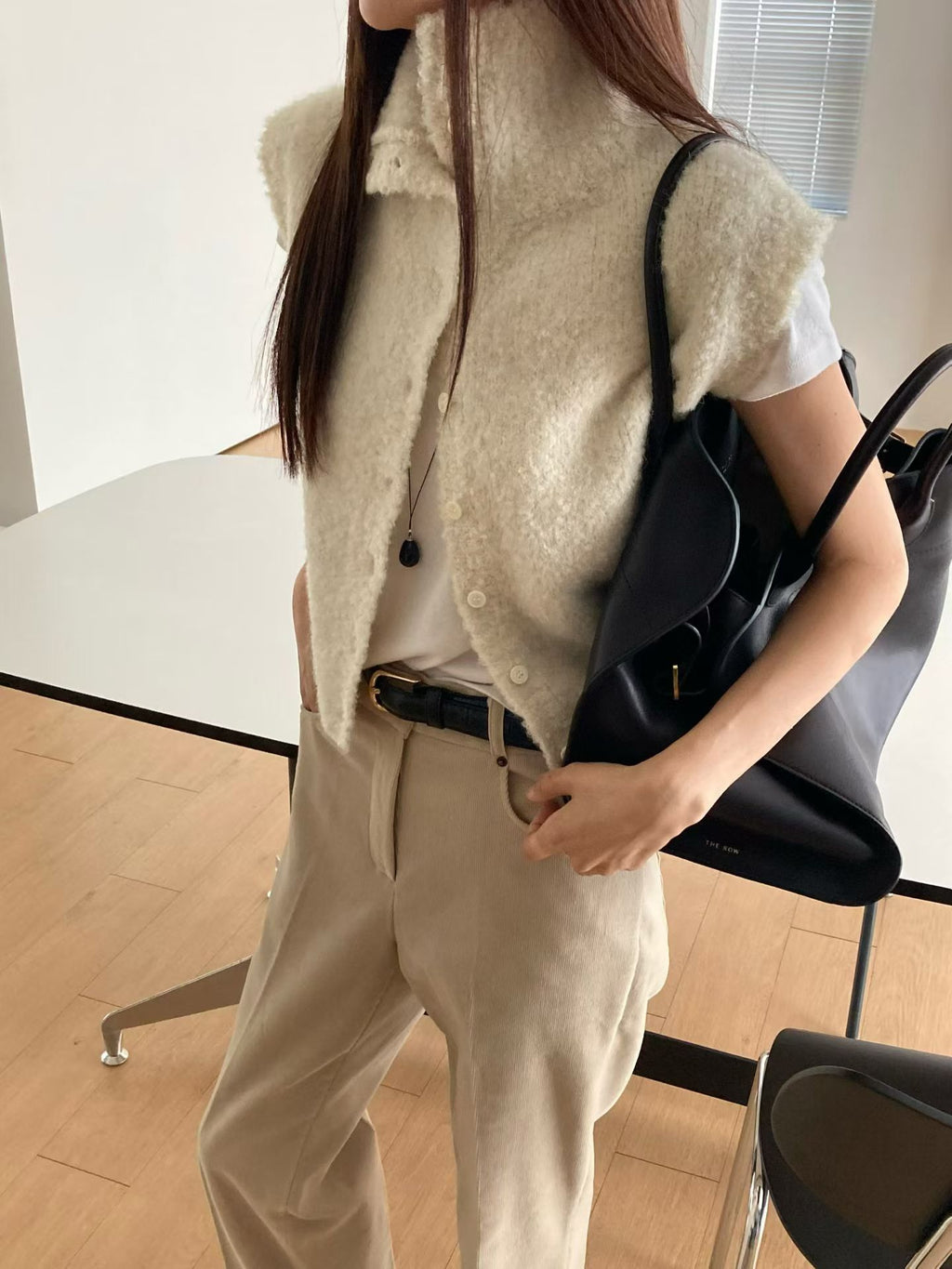 Furry High-Neck Vest