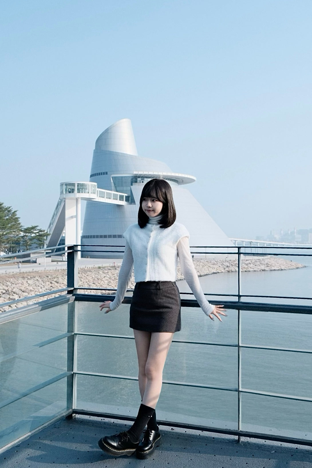 Retro Texture High-waist skirt