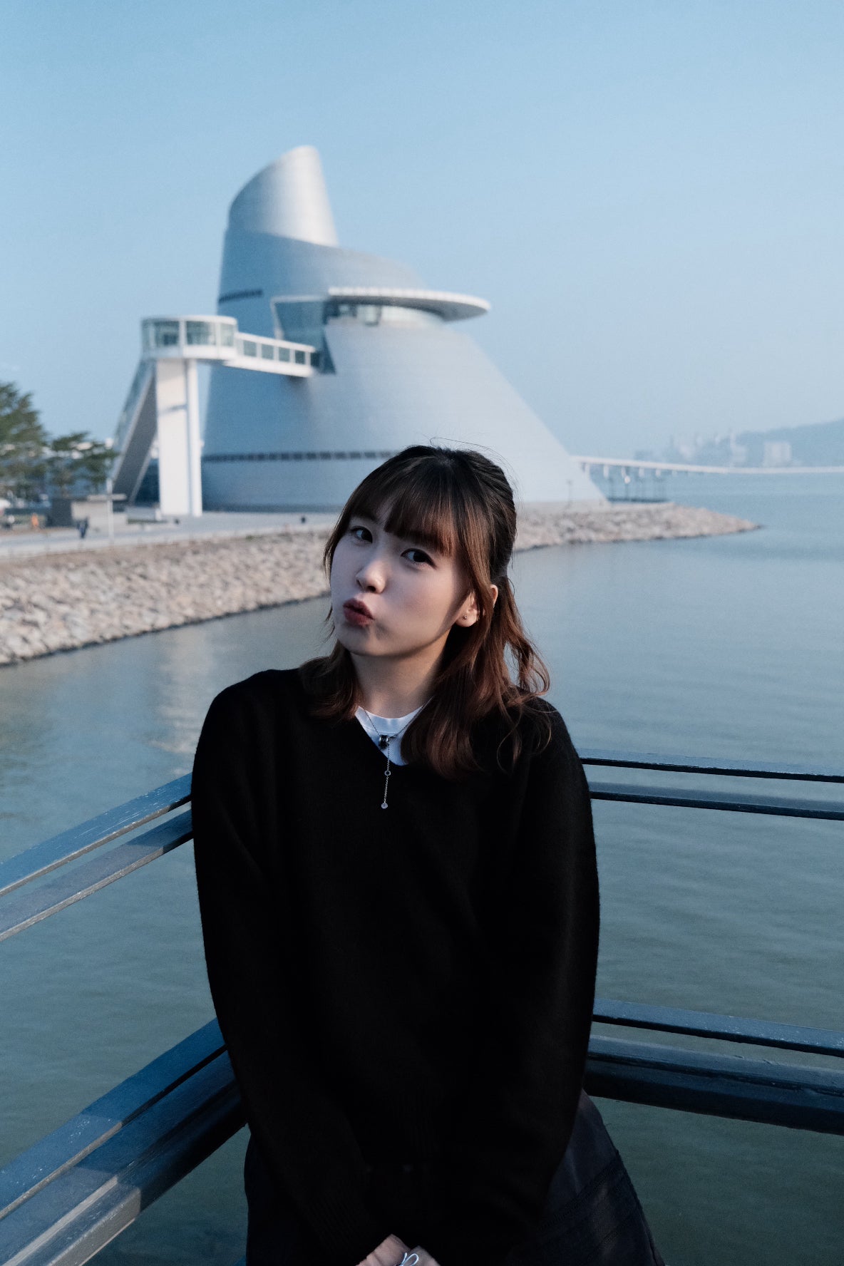 V-neck Wool Knit Sweater