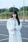 Colour-block Lapel Jacket