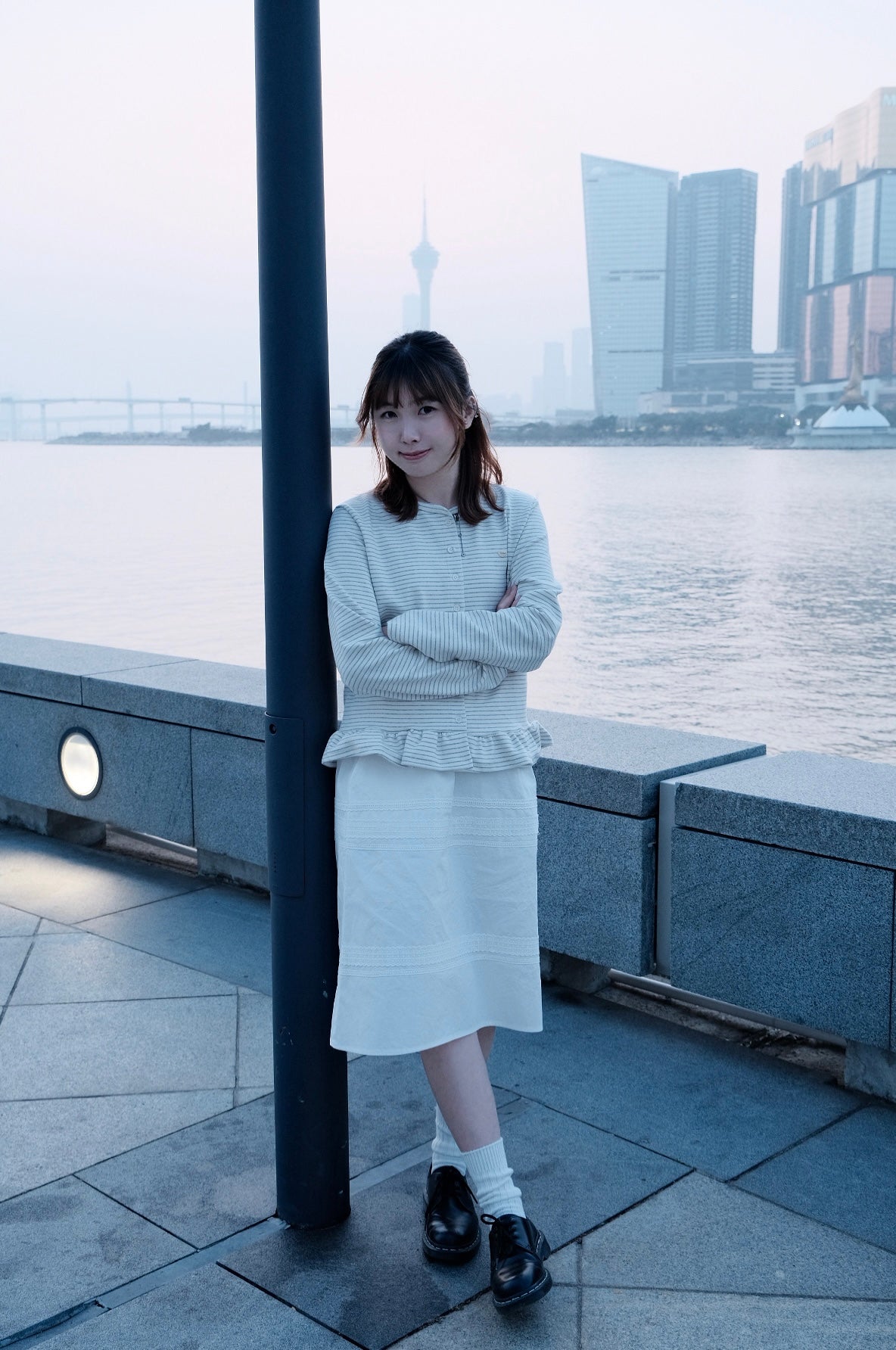 Textured A-line Skirt