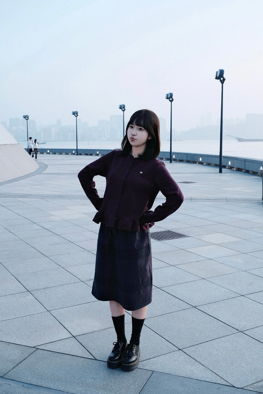 Textured A-line Skirt
