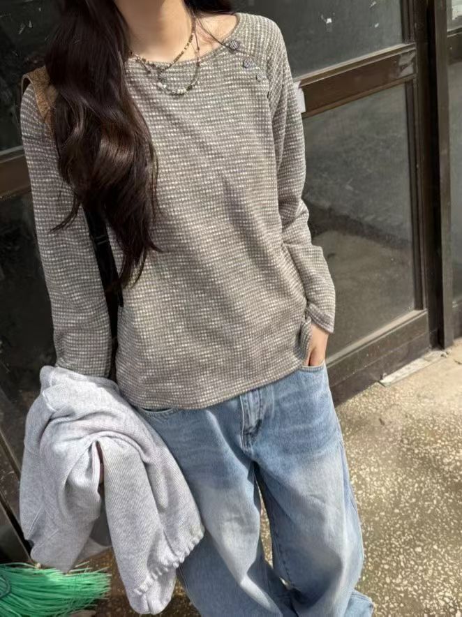 Slub Button Top