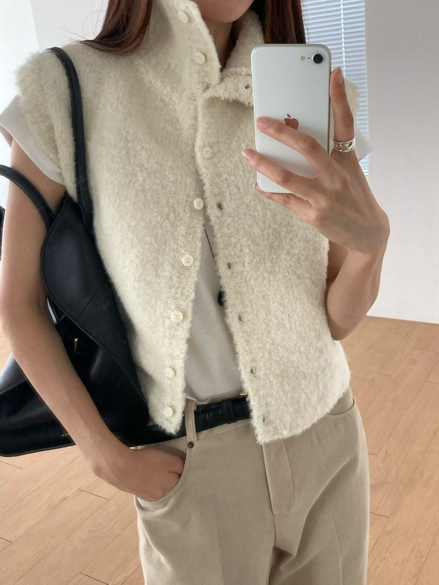 Furry High-Neck Vest