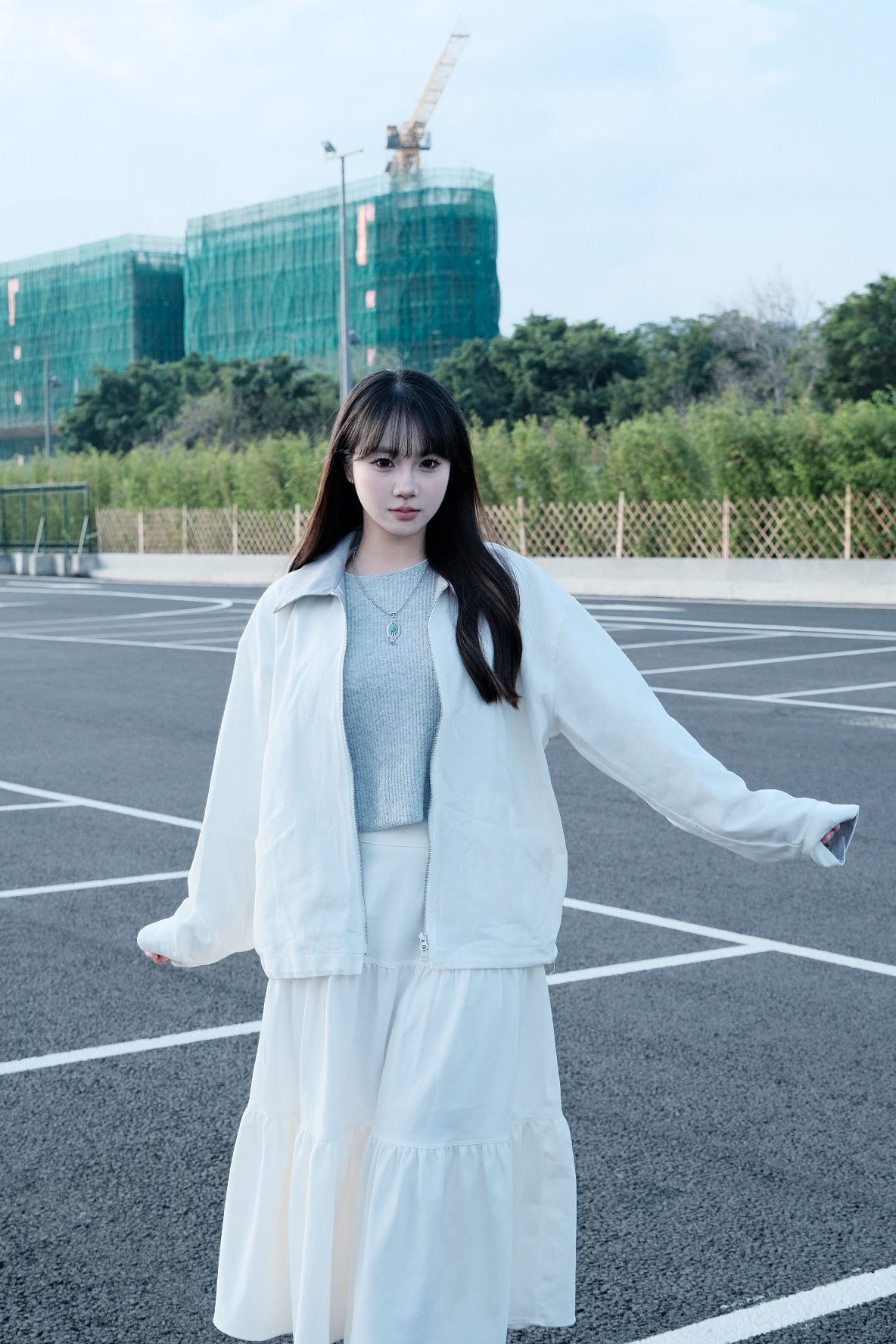 Colour-block Lapel Jacket