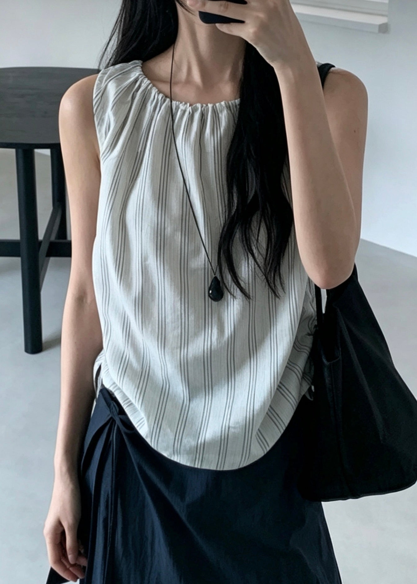 Quilted Sleeveless Blouse