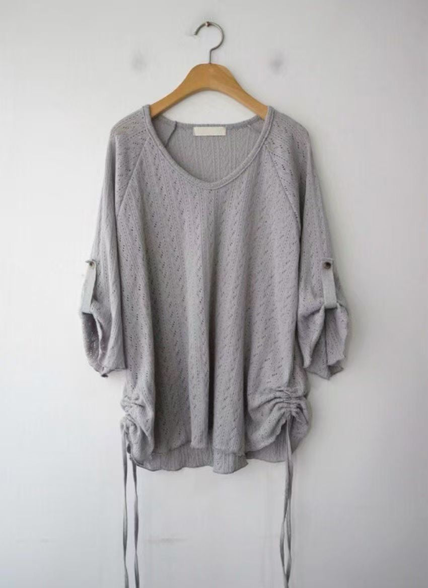 Casual Hollow Knit Top