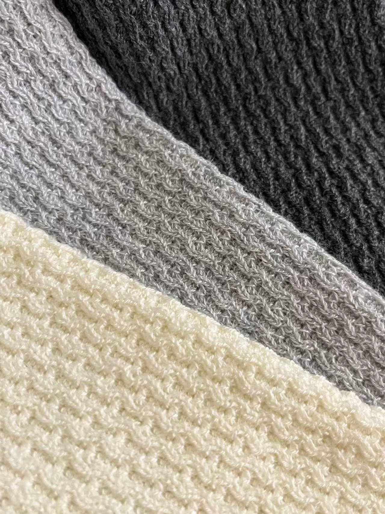 Round Neck Knit Base Layer Top