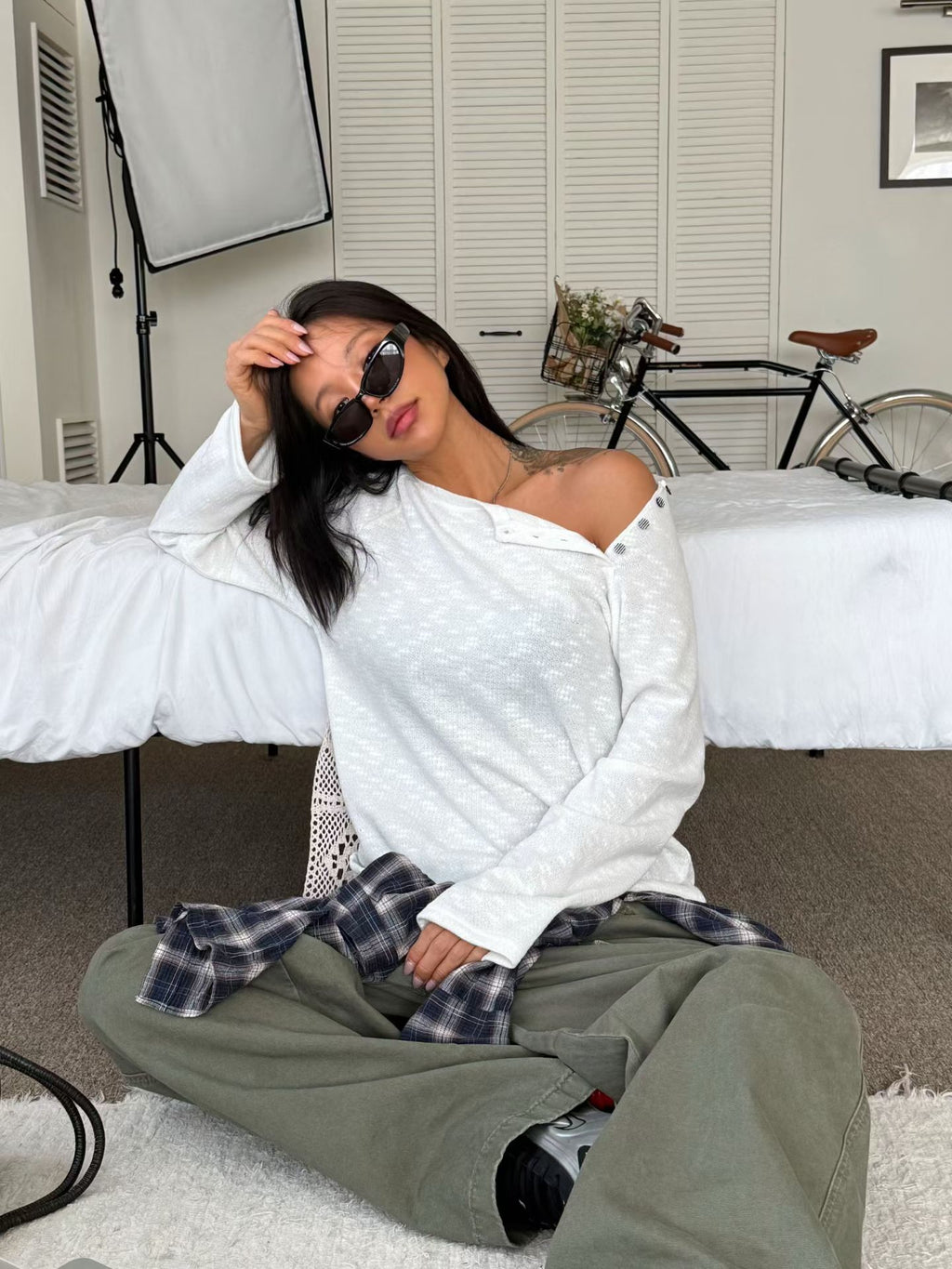 Slub Button Top