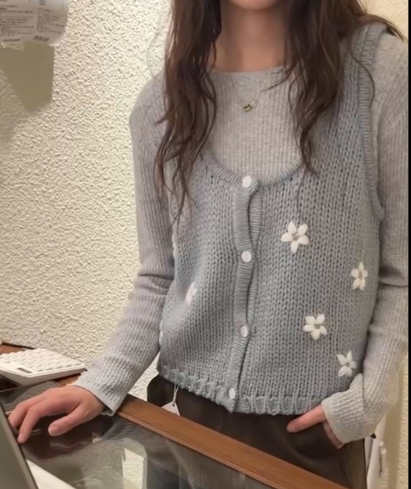 Round Neck Knit Base Layer Top