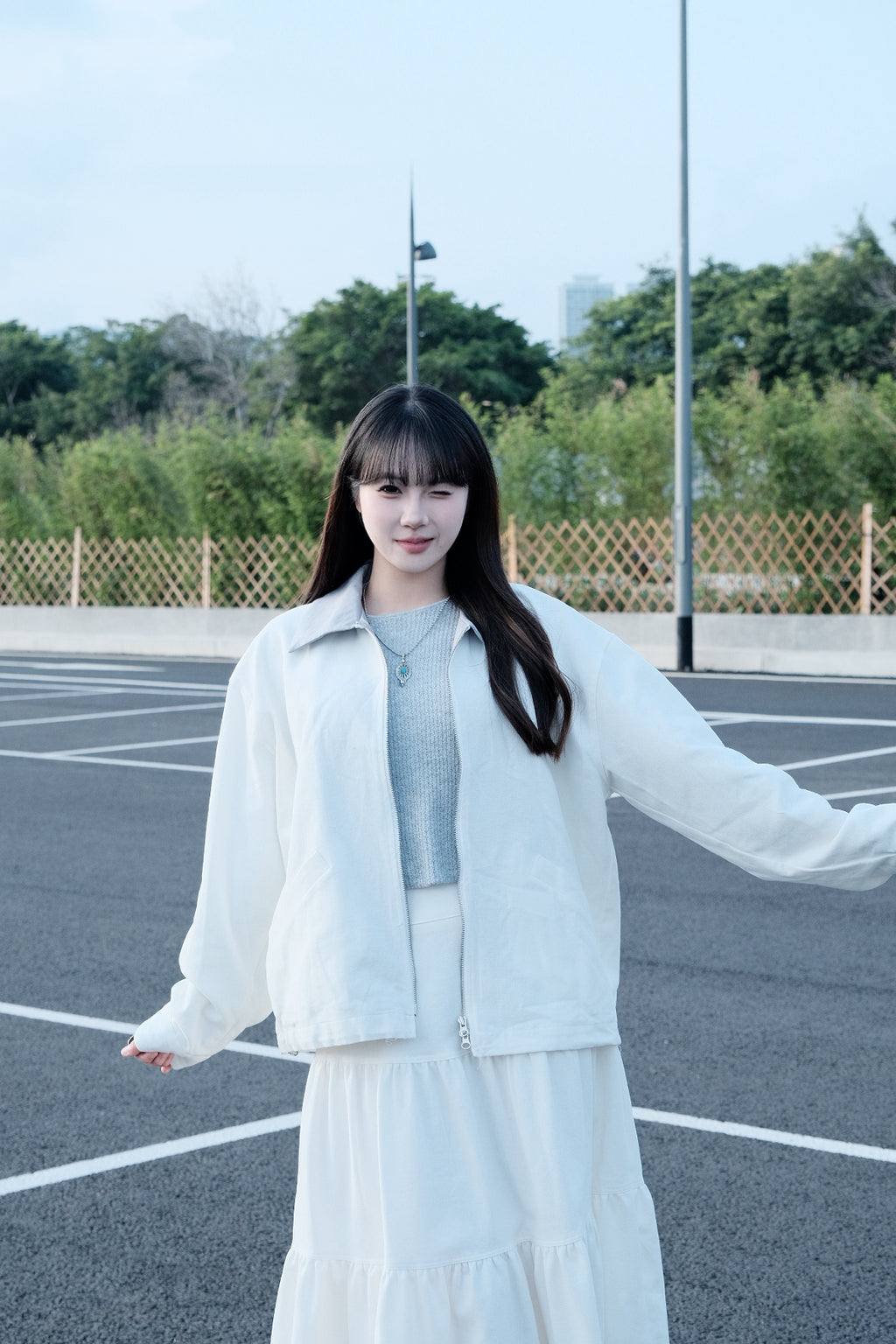 Colour-block Lapel Jacket