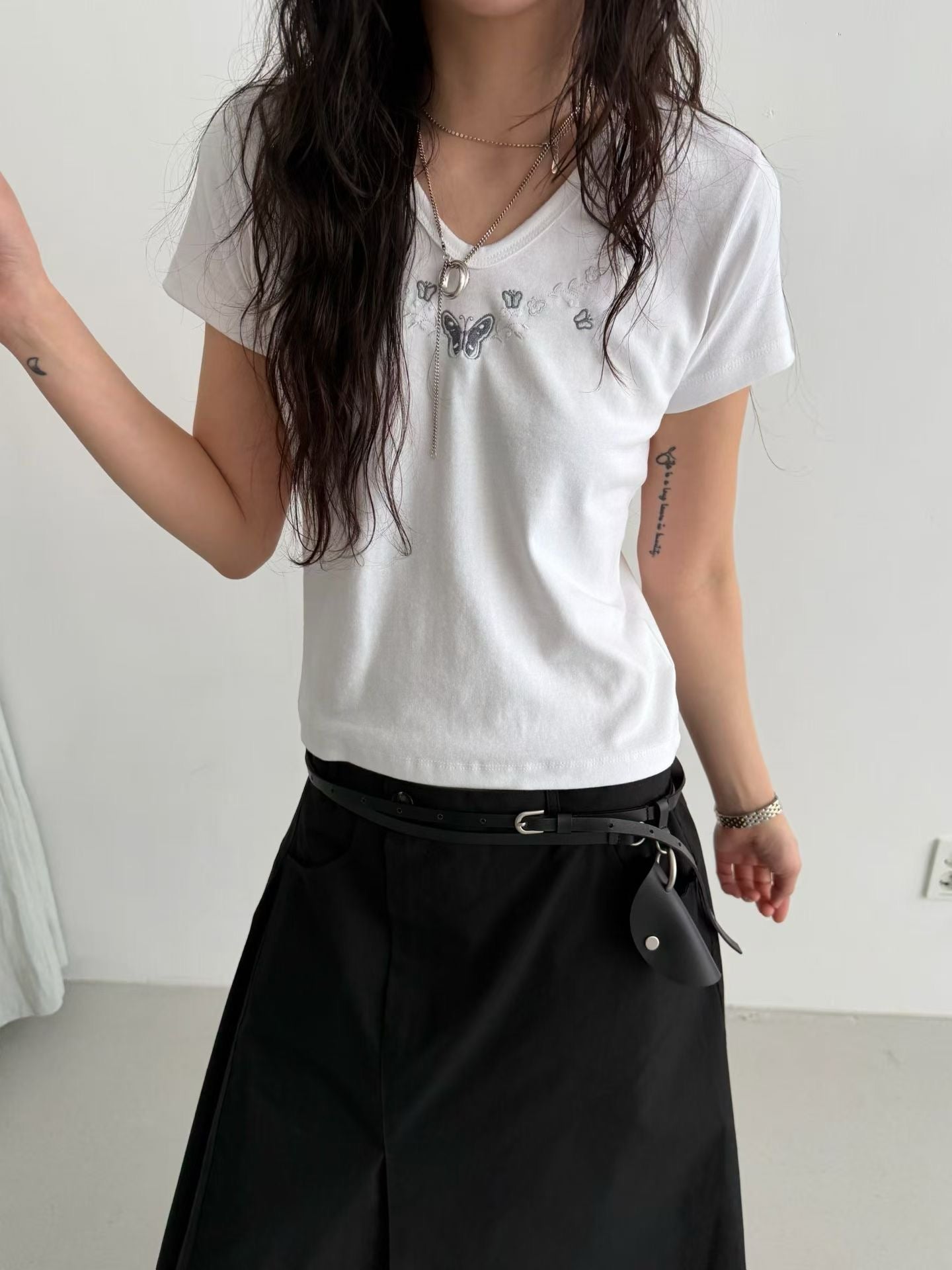 Butterfly Embroidery Tee