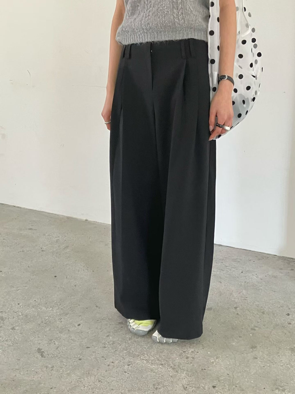 High-waist Wide-leg Trousers