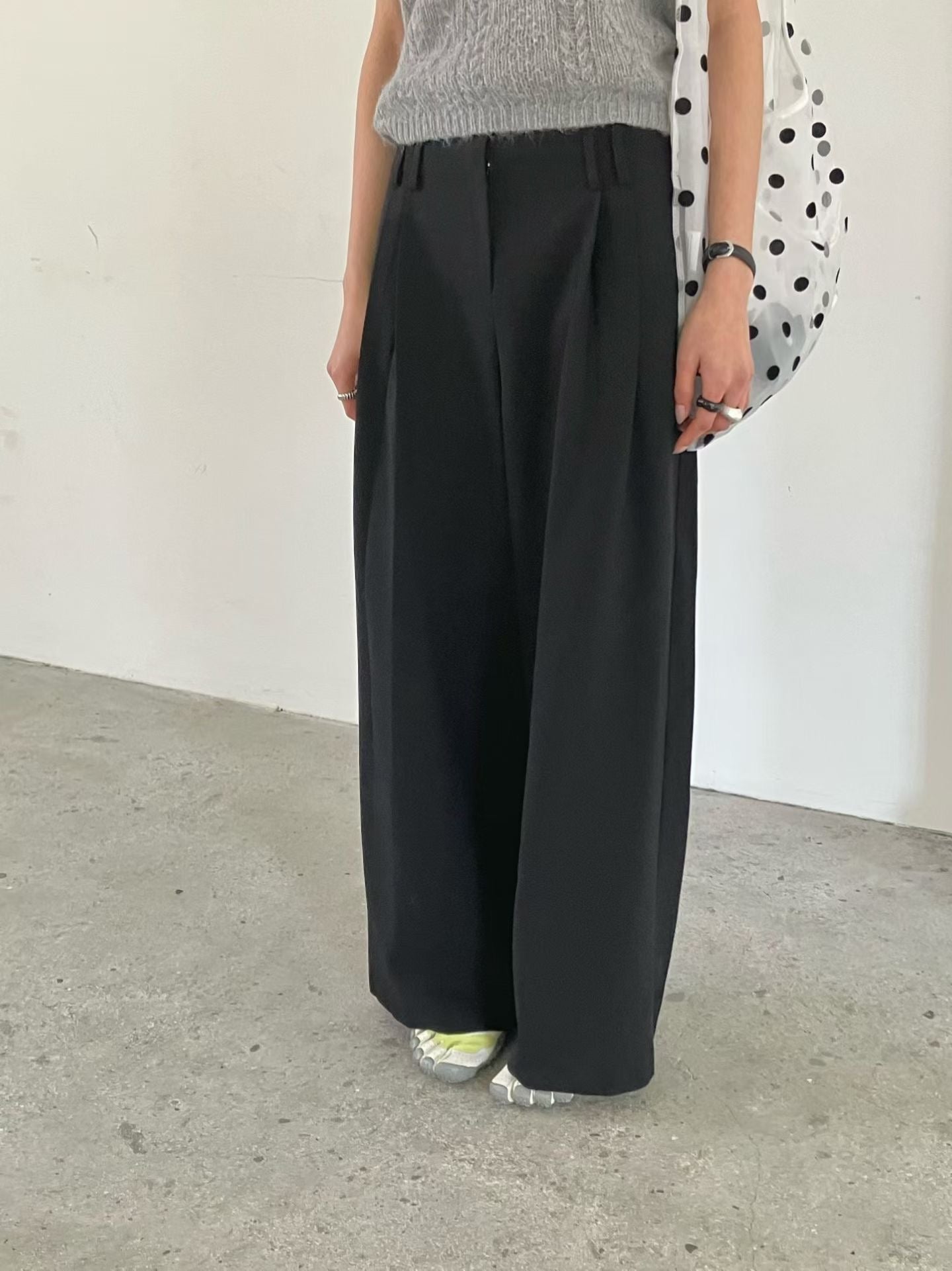 High-waist Wide-leg Trousers