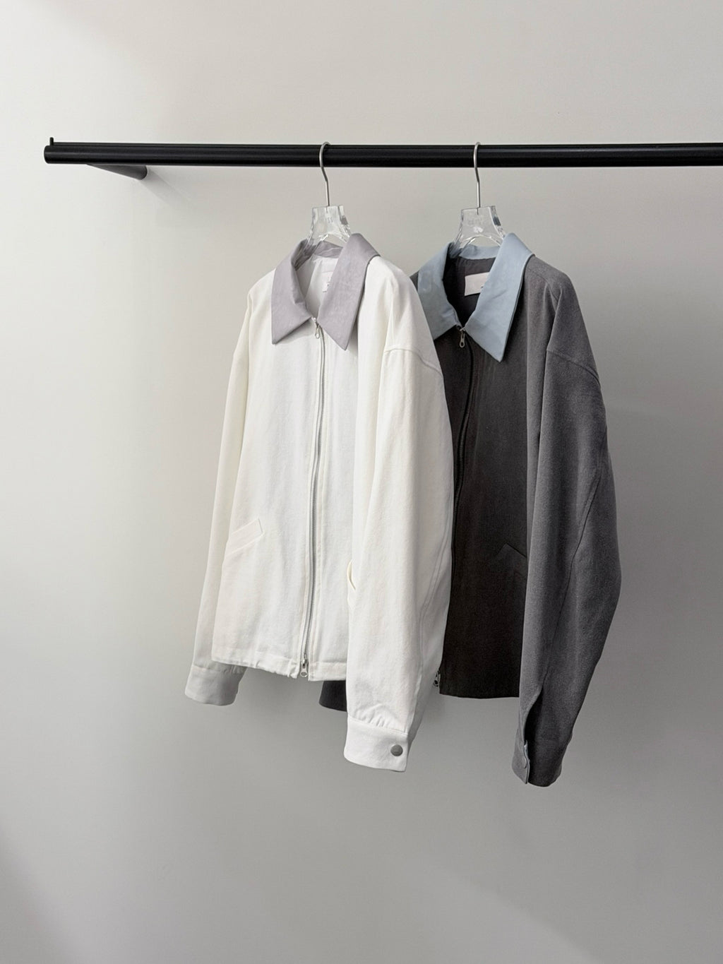 Colour-block Lapel Jacket