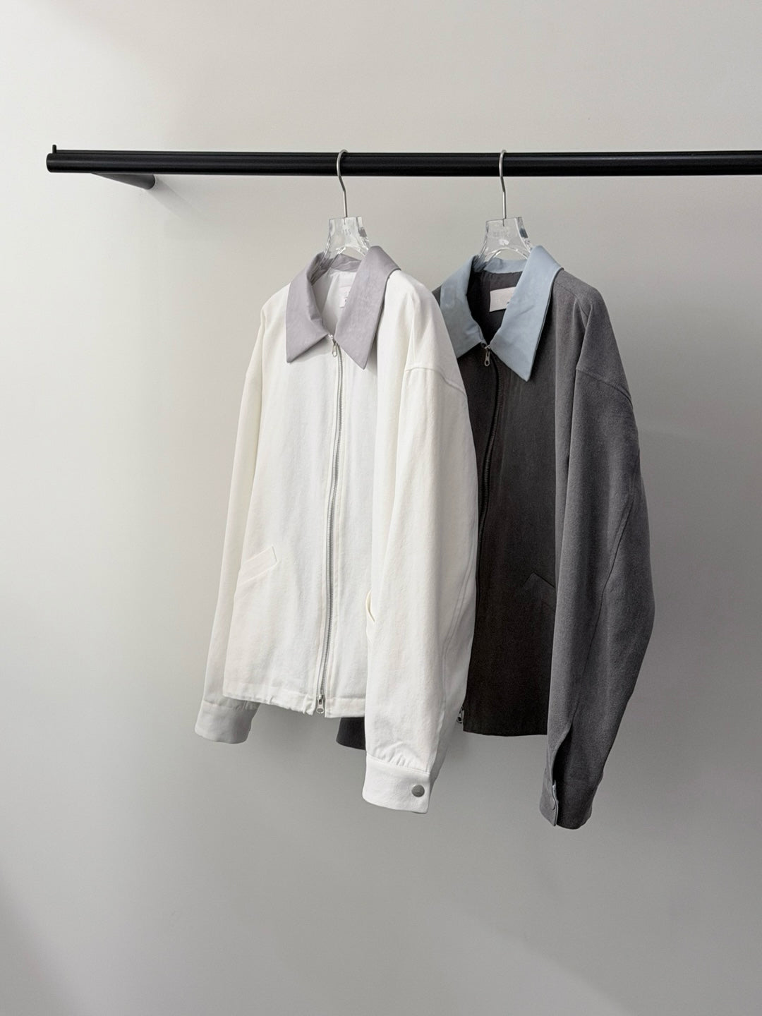 Colour-block Lapel Jacket