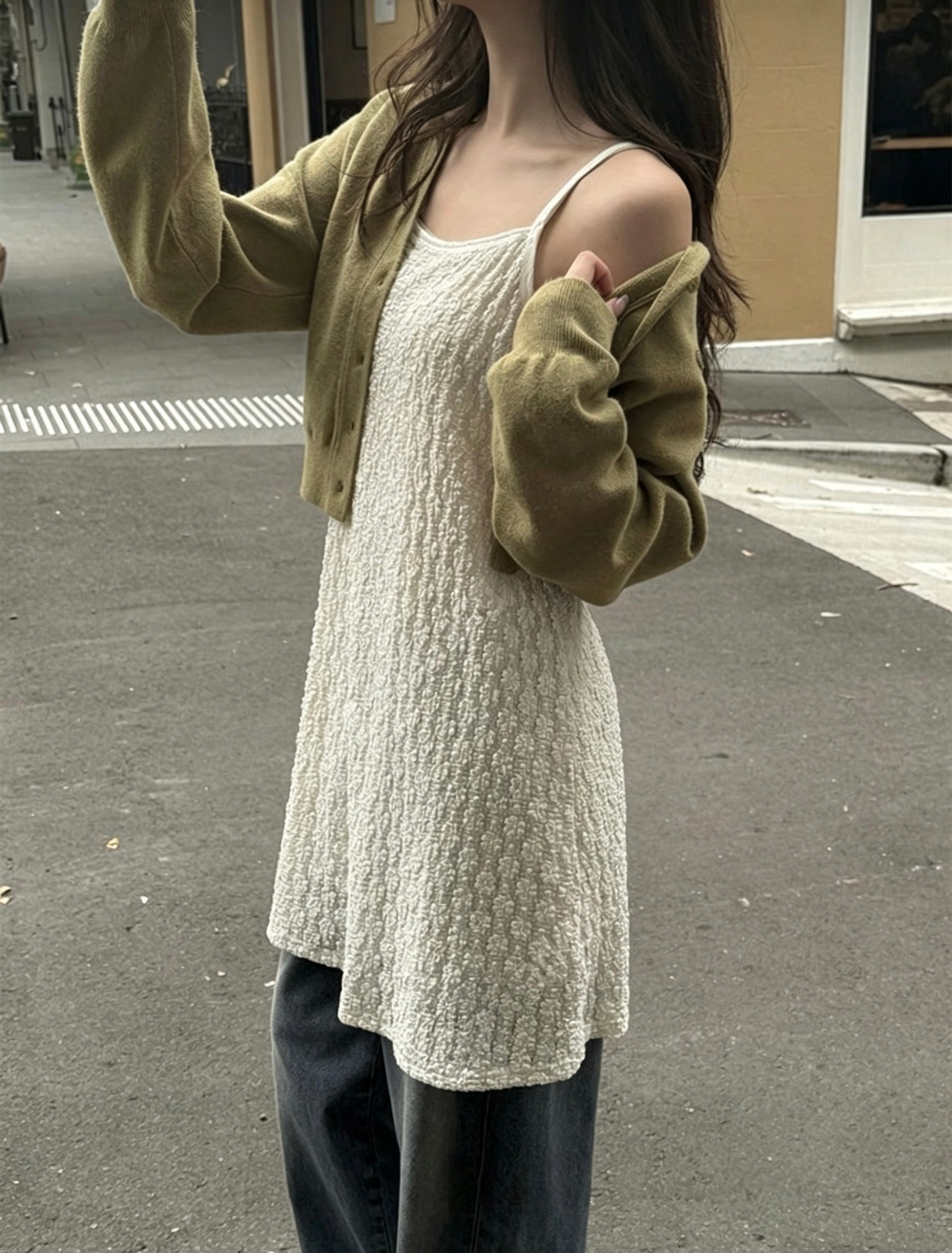 Embossed Lace Dress