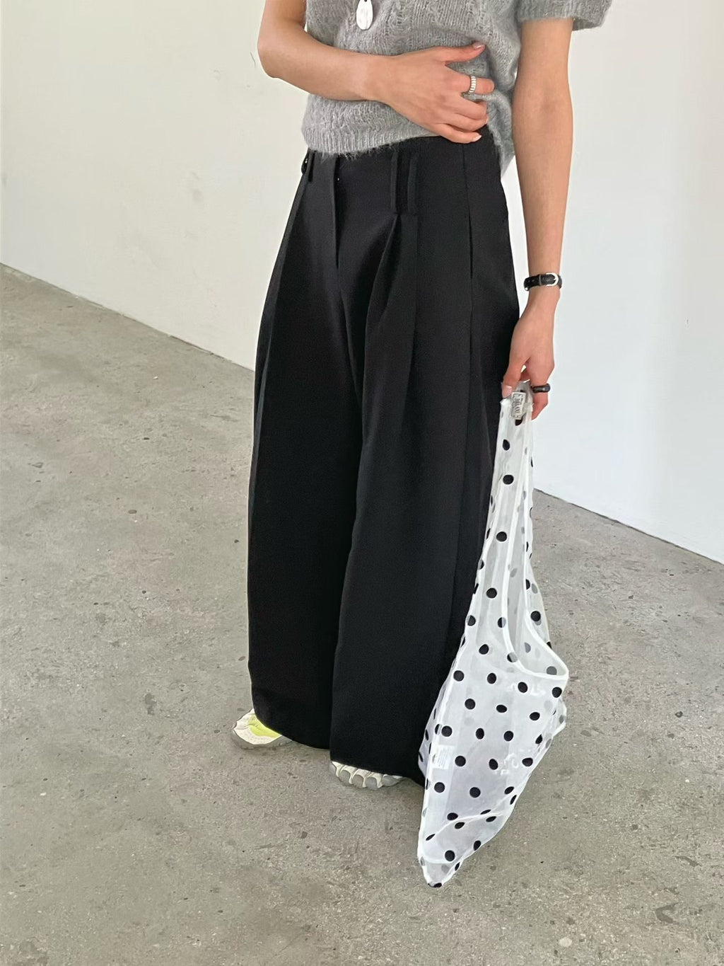 High-waist Wide-leg Trousers
