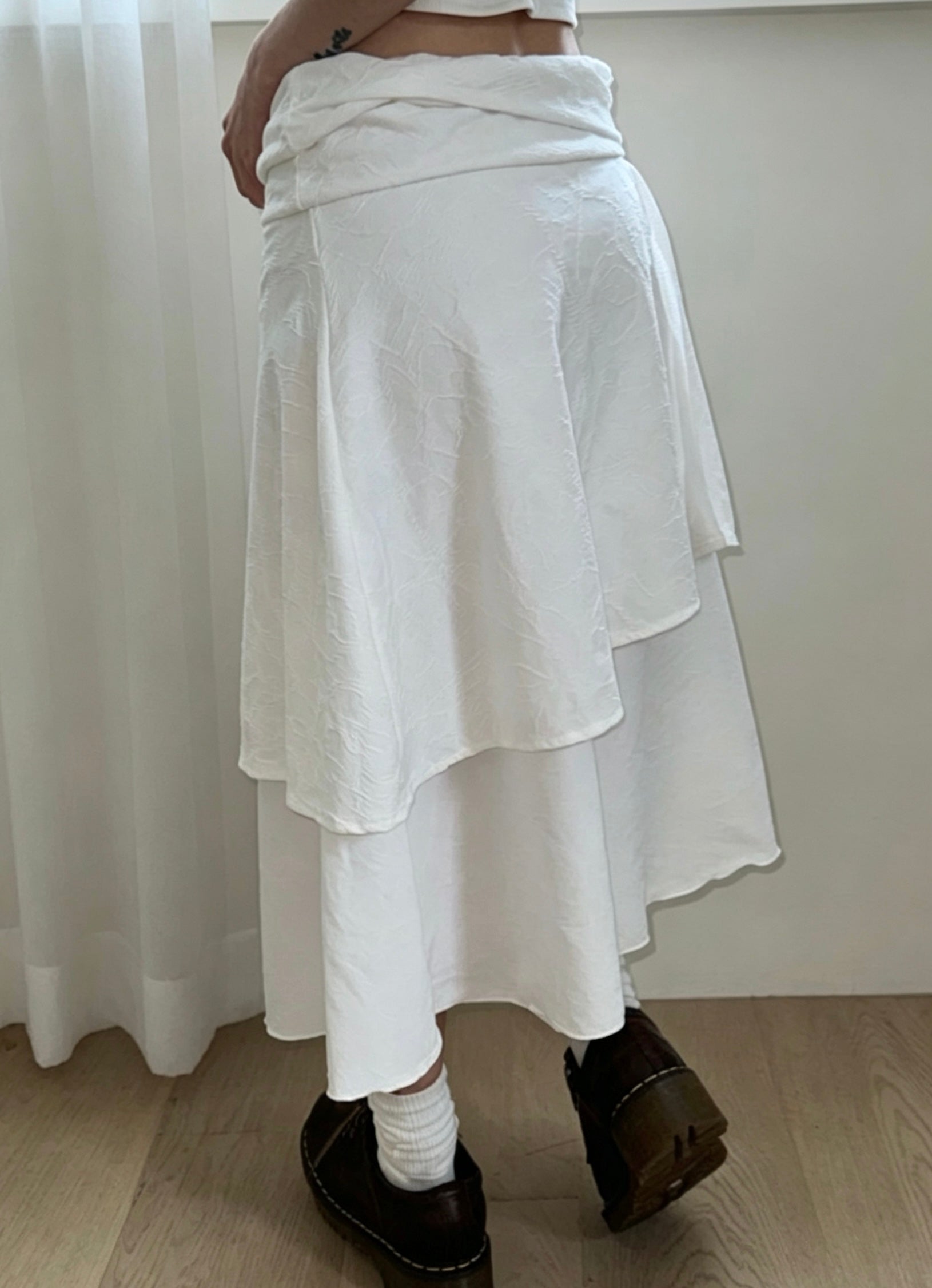 Irregular Midi Skirt