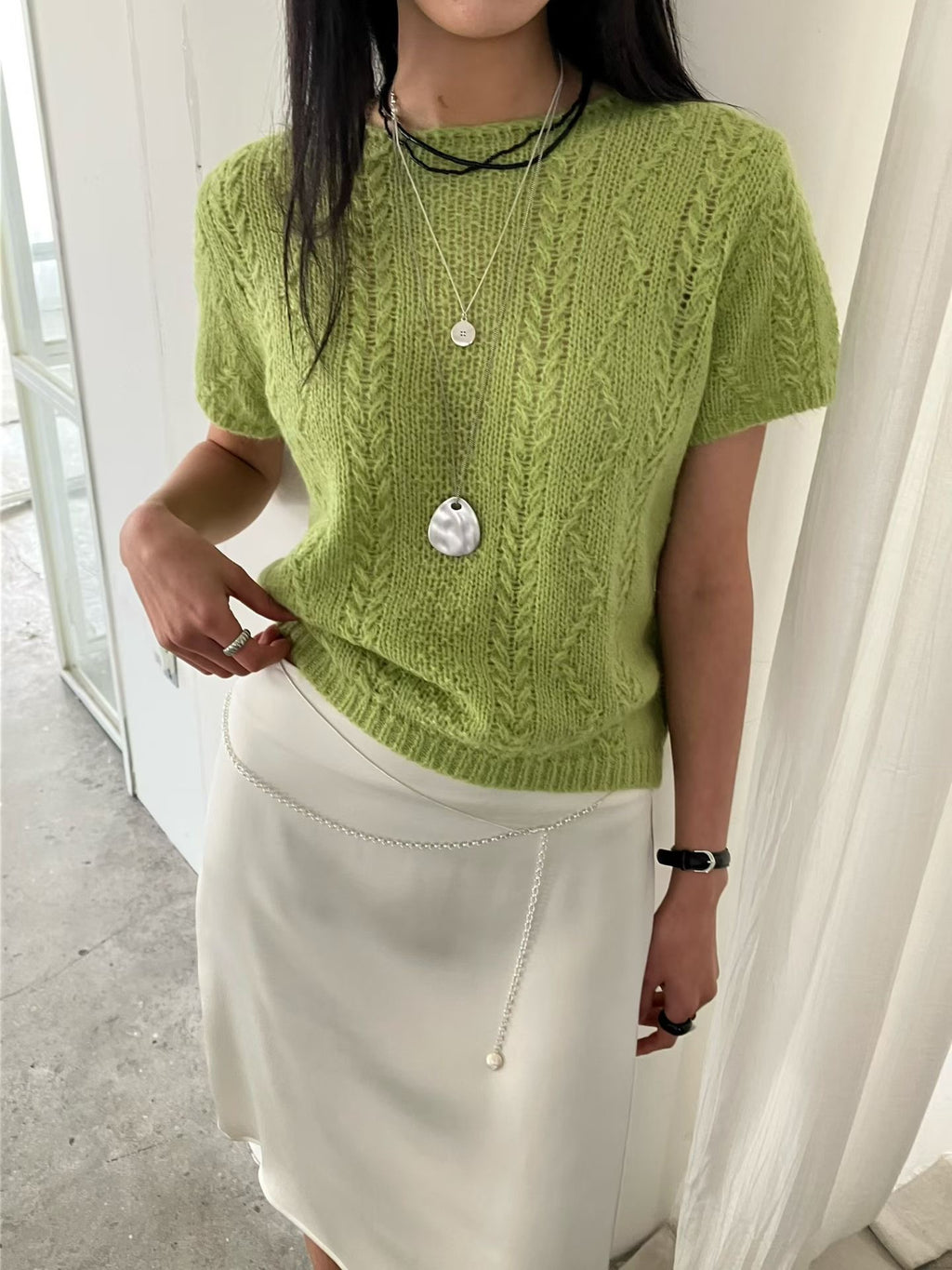 Cable Knit Top