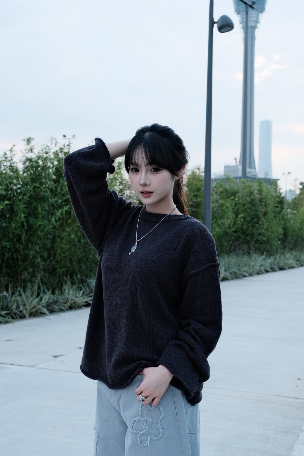 Distressed Hole Knit Sweater