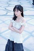 Drawstring Puff-Sleeve Top