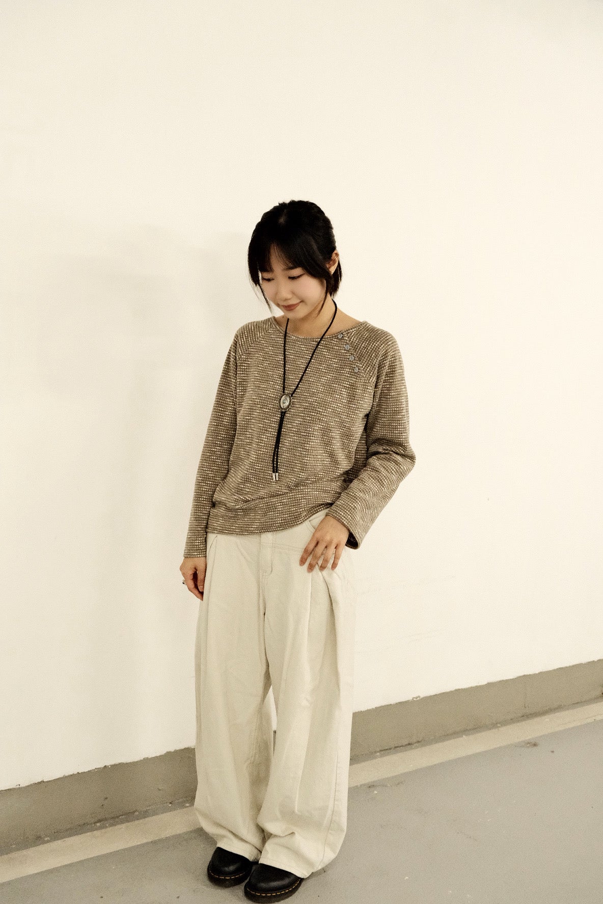 Slub Button Top